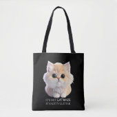 Schattig pluizig sinaasappel en witte kitten cat tote bag (Voorkant)