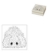 Schattig pluizig stof konijntje rubberen stempel (Gestempeld)