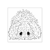 Schattig pluizig stof konijntje rubberen stempel (Afrduk)