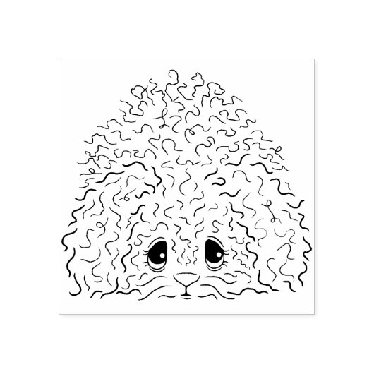 Schattig pluizig stof konijntje rubberen stempel (Afrduk)