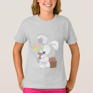 schattig, plush konijn met een valentijn en een ma t-shirt