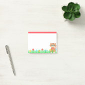 Schattig poes katje, bloemen & gras post-it® notes (Kantoor)