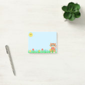 Schattig poes katje op lichtblauw post-it® notes (Kantoor)