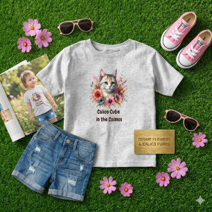 Schattig poesje en bloemen / Kattenliefhebber Kinder Shirts