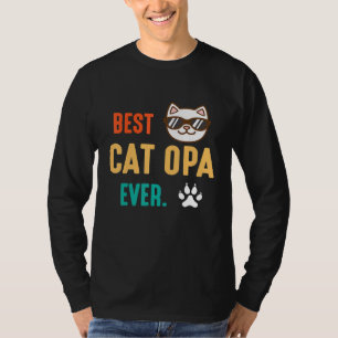 Schattig Poesje Gezicht Beste Kat Opa Ooit Gelukki T-shirt