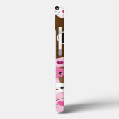 schattig poesje kat achtergrondpatroon Case-Mate iPhone case (Achterkant / Links)