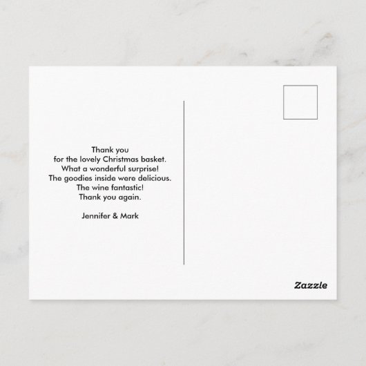 Schattig poesje kat bijt in rode kerstman hoed Ker Briefkaart (Achterkant)