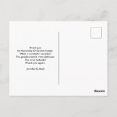 Schattig poesje kat bijt rode kerstman hoed Kerstm Briefkaart (Achterkant)