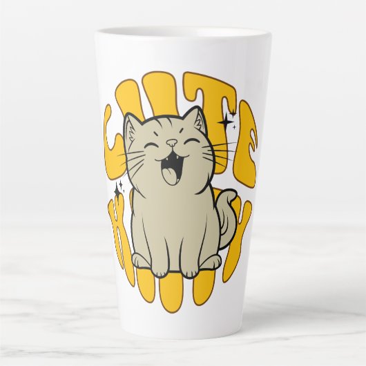 Schattig poesje latte mok (Voorkant)