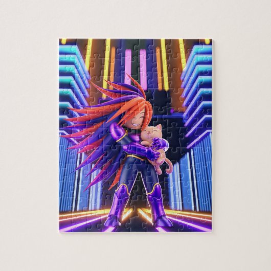 Schattig poesje legpuzzel (Verticaal)