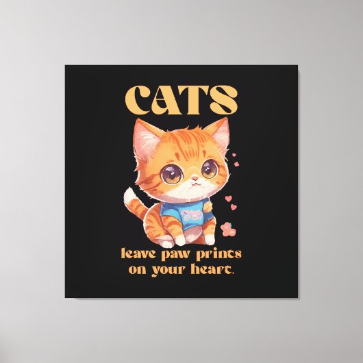 schattig poesje liefde canvas afdruk (Voorkant)
