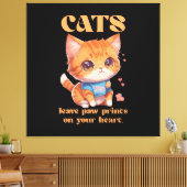 schattig poesje liefde canvas afdruk (Insitu (Woonkamer))