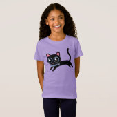 Schattig poesje met vis t-shirt (Voorkant volledig)