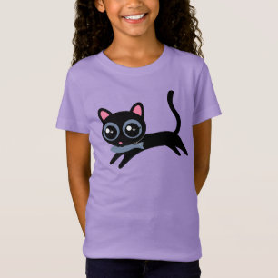 Schattig poesje met vis t-shirt