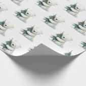 Schattig Polar Beer Knuffelen Kerstboom, Schattige Cadeaupapier (Hoek)