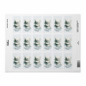 Schattig Polar Beer Knuffelen Kerstboom, Schattige Etiket (Full Sheet)