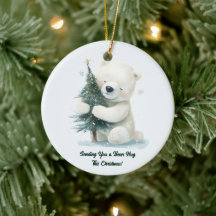 Schattig Polar Beer Knuffelen Kerstboom, Schattige