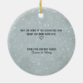 Schattig Polar Beer Knuffelen Kerstboom, Schattige Keramisch Ornament (Achterkant)