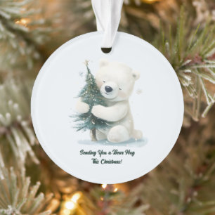 Schattig Polar Beer Knuffelen Kerstboom, Schattige Ornament