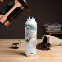 Schattig Polar Beer Slapen Maan Wolken Kinder naam
