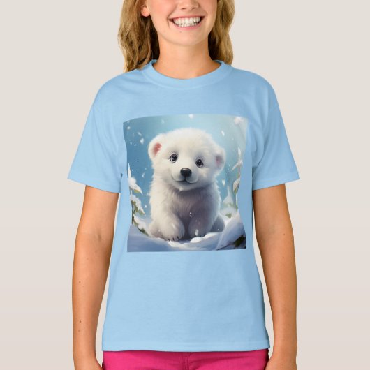 Schattig Polar Beer T Shirt - Schattige dierlijke  (Voorkant)