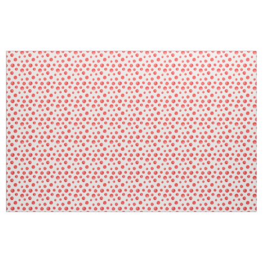 Schattig polka dot pattern l Rood en wit Stof (Yard (91,4 cm))