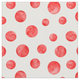 Schattig polka dot pattern l Rood en wit Stof
