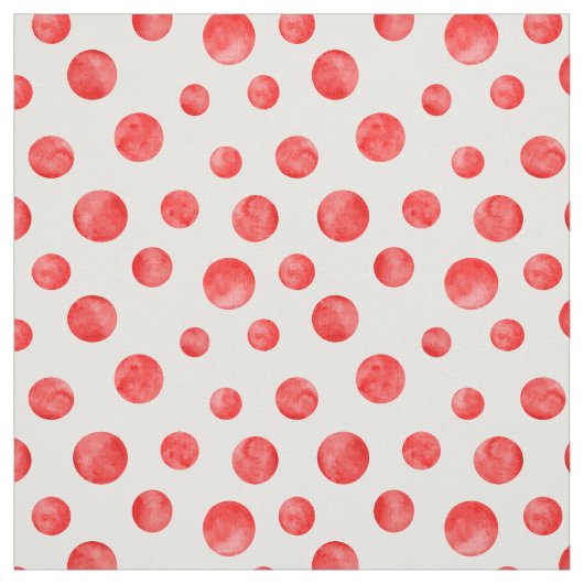 Schattig polka dot pattern l Rood en wit Stof (Swatch)