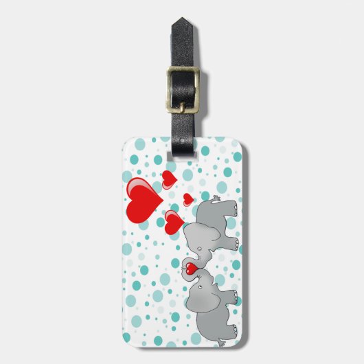 Schattig Polka Dots Pattern Bagagelabel (Voorkant verticaal)