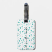 Schattig Polka Dots Pattern Bagagelabel (Achterkant verticaal)