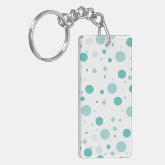 Schattig Polka Dots Pattern Sleutelhanger (Voorkant Links)