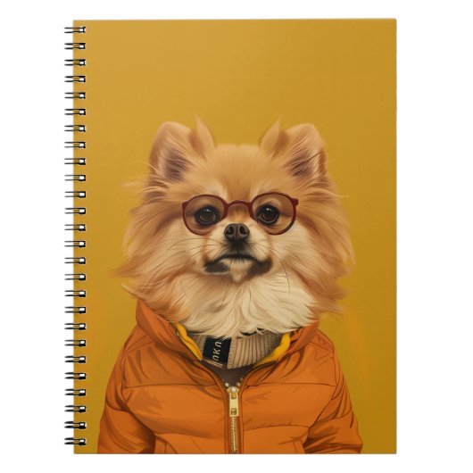 Schattig Pommerse Notitieboek (Voorkant)