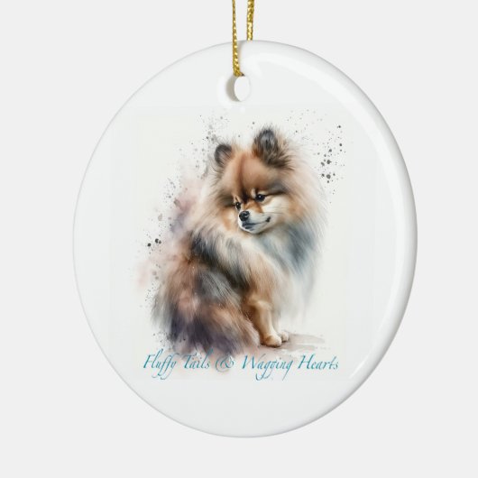 Schattig Pommerse ornament (Links)