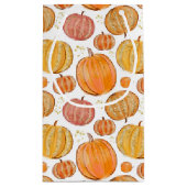 schattig pompoen betegelde Herfst Seizoensgebonden Klein Cadeauzakje (Achterkant)