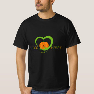 Schattig Pompoen Hart Hallo Ween Dag T-shirt