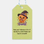 Schattig Pompoen Karakter 🎃🧡 Cadeaulabel (Achterkant)