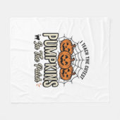 Schattig Pompoen Leraar Halloween Ontwerp_1 Fleece Deken (Voorkant (Horizontaal))