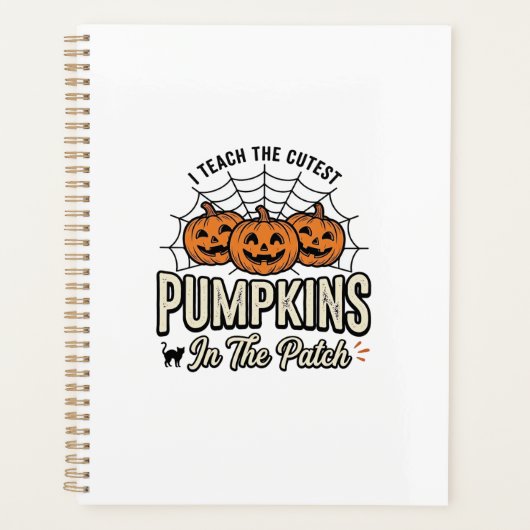 Schattig Pompoen Leraar Halloween Ontwerp_1 Planner (Voorkant)