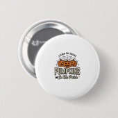 Schattig Pompoen Leraar Halloween Ontwerp_1 Ronde Button 5,7 Cm (Voorkant /achterkant)