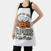 Schattig Pompoen Leraar Halloween Ontwerp_1 Schort (Insitu)