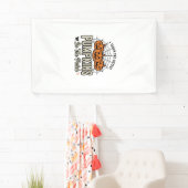 Schattig Pompoen Leraar Halloween Ontwerp_1 Spandoek (Insitu)