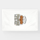 Schattig Pompoen Leraar Halloween Ontwerp_1 Spandoek (Horizontaal)
