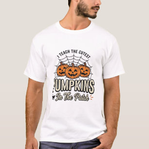 Schattig Pompoen Leraar Halloween Ontwerp_1 T-shirt