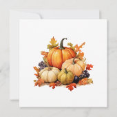 Schattig pompoen vrienden geven diner kaart (Achterkant)