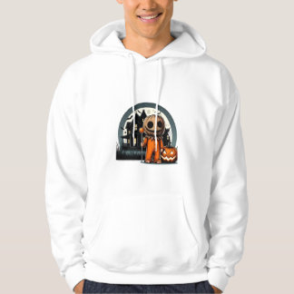 Schattig Pompoenhoofd voor een Spookhuis – Hal Hoodie