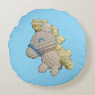 Schattig Pony Amigurumi kussen! Rond Kussen