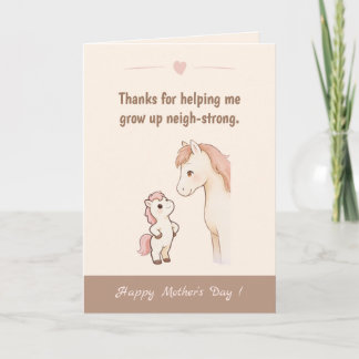 Schattig Pony Woordgrap in Neutrale Esthetische St Kaart