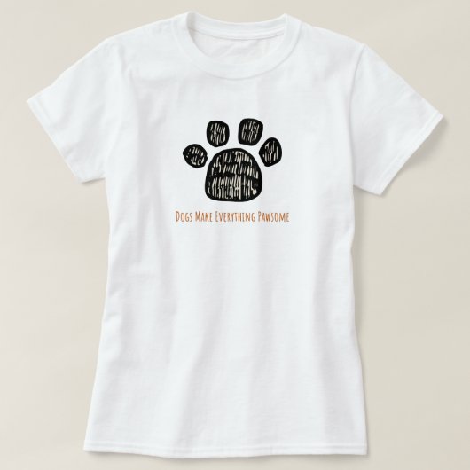 schattig pootje hondenliefhebber t-shirt (Design voorkant)