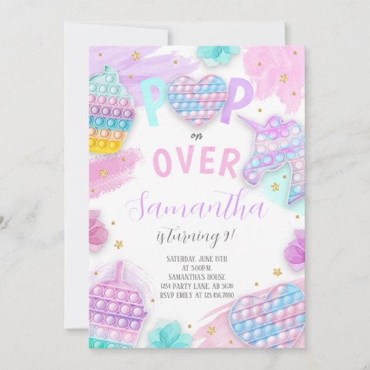 Schattig Pop IT Fidget Kaart (Voorkant)