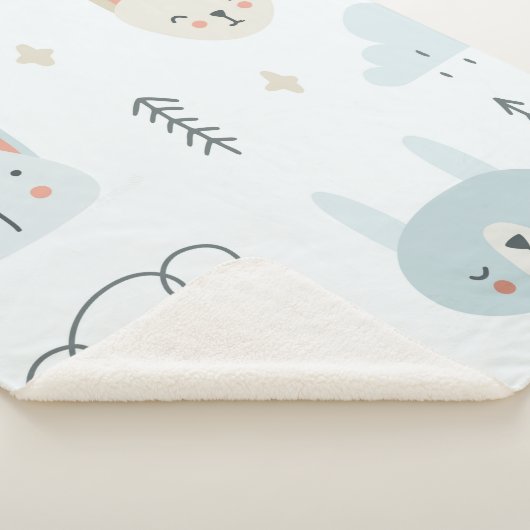 Schattig pop-uppatroon kinder sherpa deken (3/4)